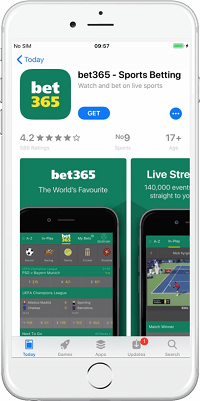 Bet365 апликация за iPhone