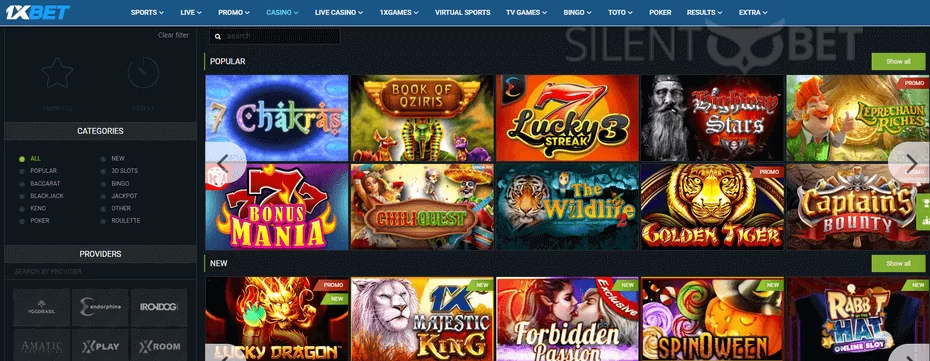 1xbet casino slots