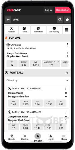 Doublebet mobile live betting on Android