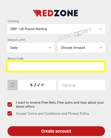 Redzone promo code enter