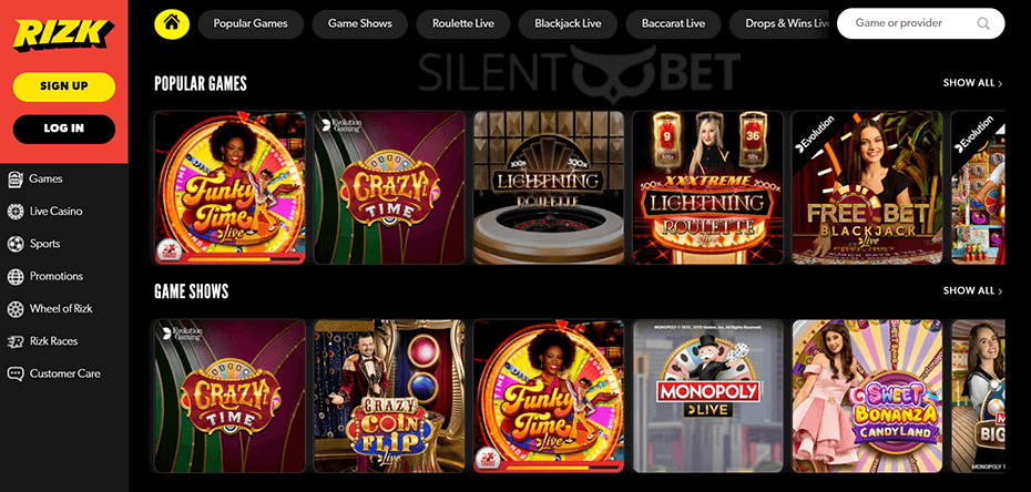 Rizk live casino