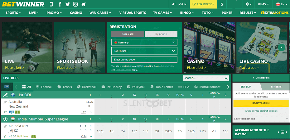 Betwinner homepage