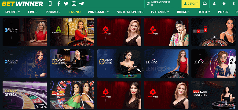 Betwinner live casino