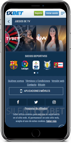 1xBet juegos de tv para móviles