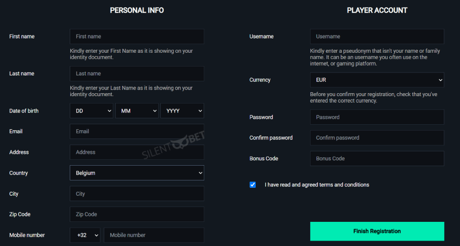 Cbet registration form