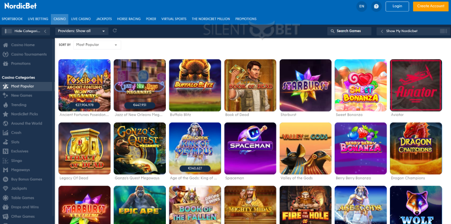 Nordicbet Casino Games