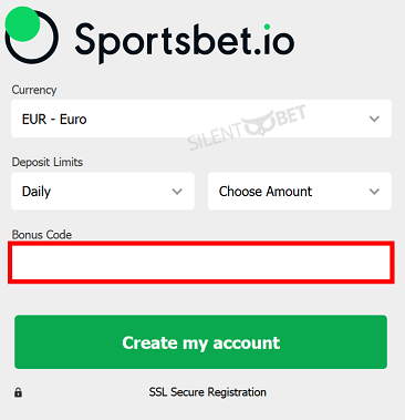 Sportsbetio promo code enter