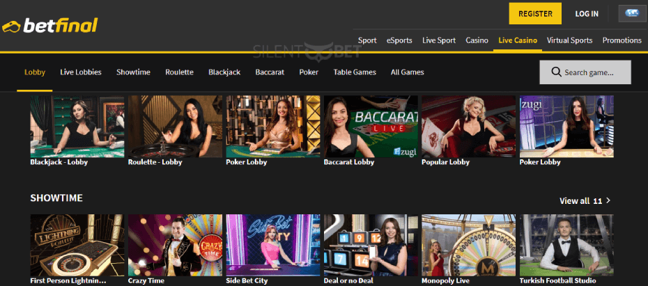 betfinal Live Casino