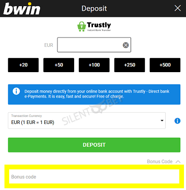 bwin bonus code enter