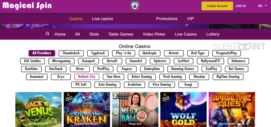 magical spin casino slots