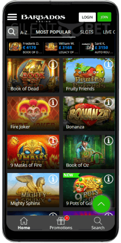 Barbados Casino Games on Android