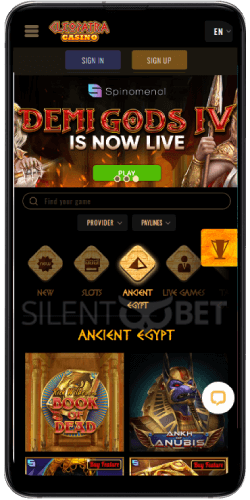 Cleopatra casino mobile slots