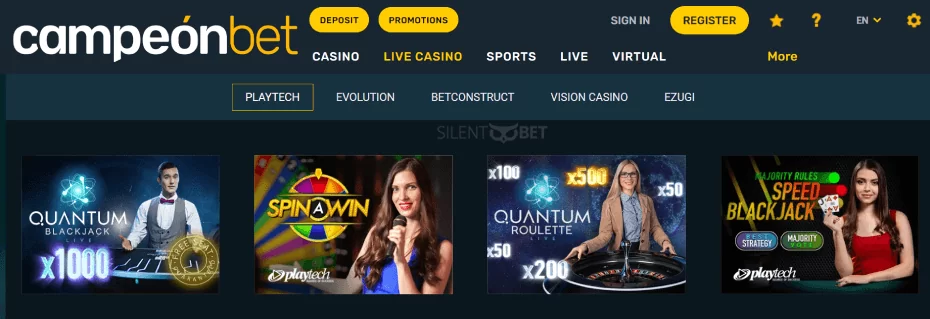 Campeonbet Casino Live Games