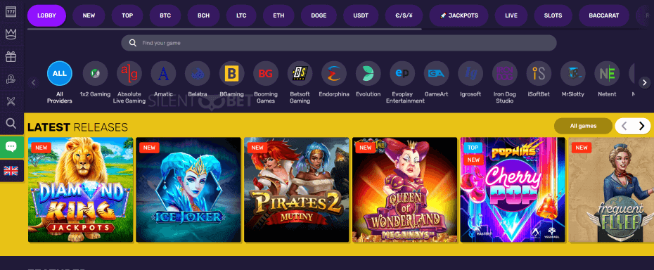 bitcoincasino homepage