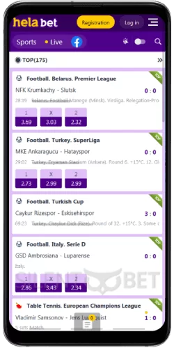 Helabet app for Android
