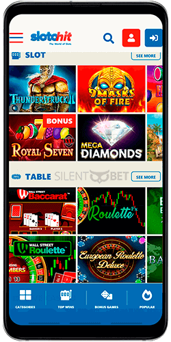 SlotoHit casino mobile version