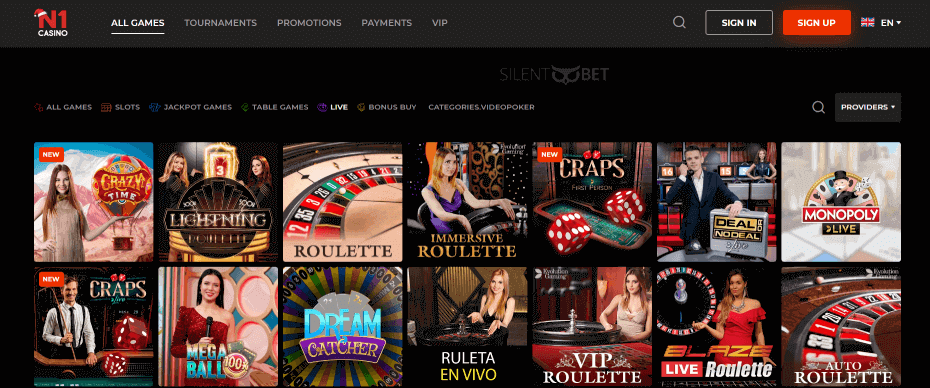 N1 Casino Live Games