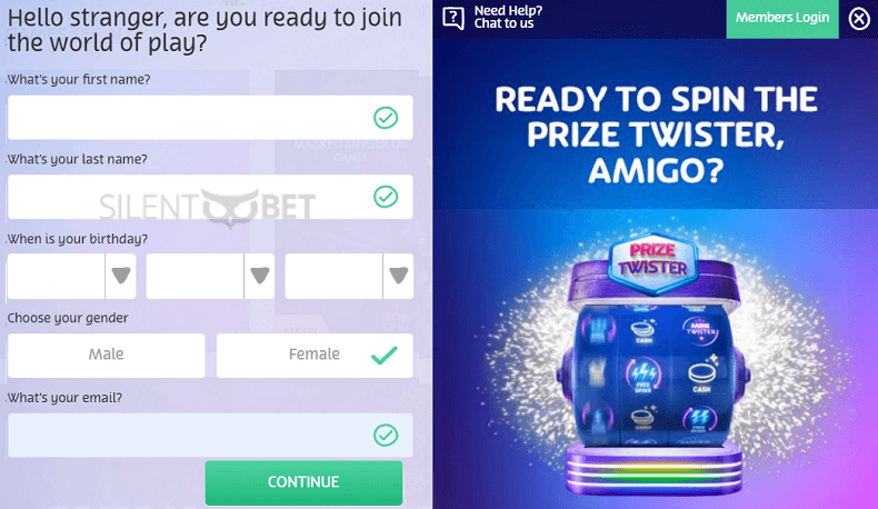 PlayOJO casino registration