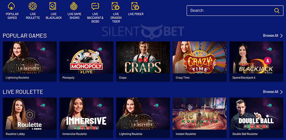 SpaceCasino Live Dealer Games
