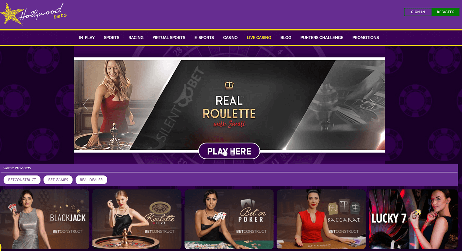 Hollywoodbets live casino