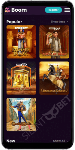 Boom Casino Mobile Version