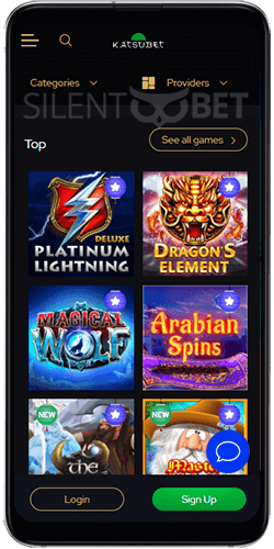 KatsuBet Casino Mobile Version