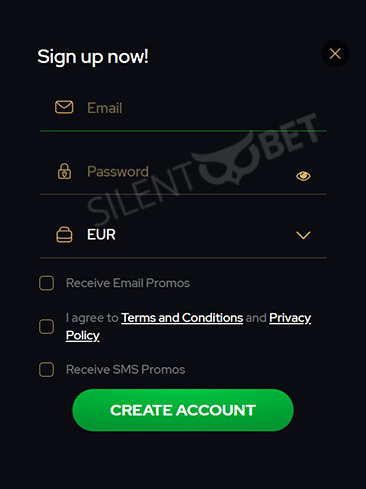 KatsuBet Casino Registration Form