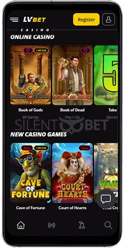 LV BET Casino Mobile Version