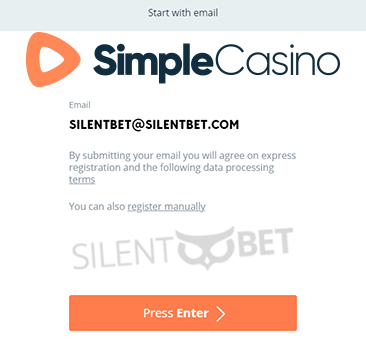 Simple Casino Registration Form