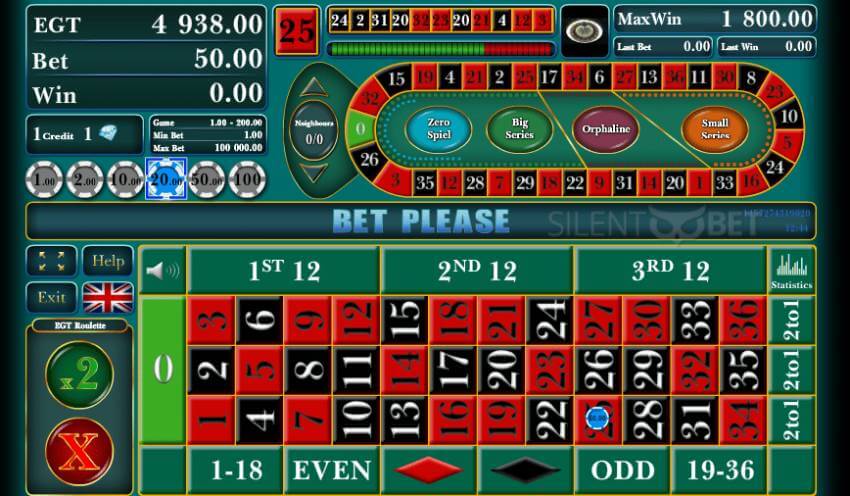 Virtual Roulette EGT demo