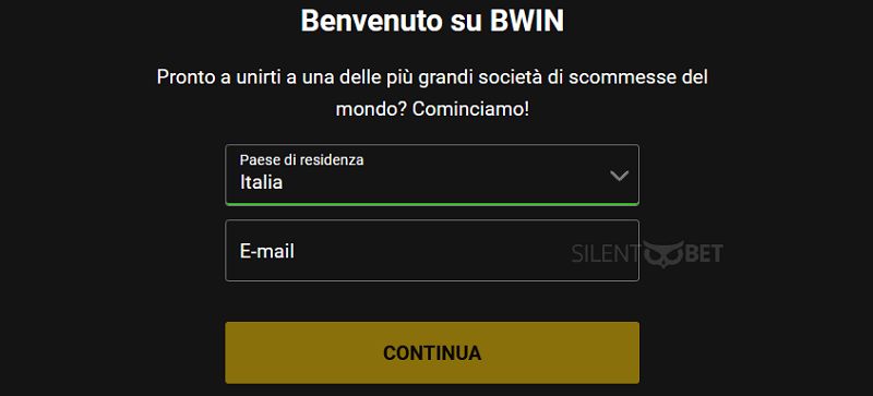 bwin Italia registrazione online