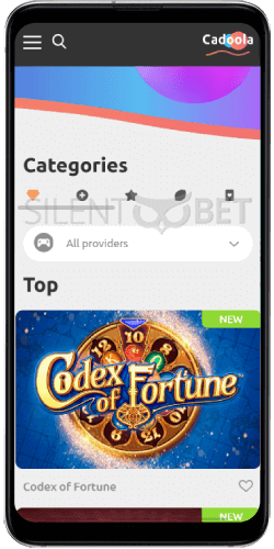 Cadoola Casino Mobile Version