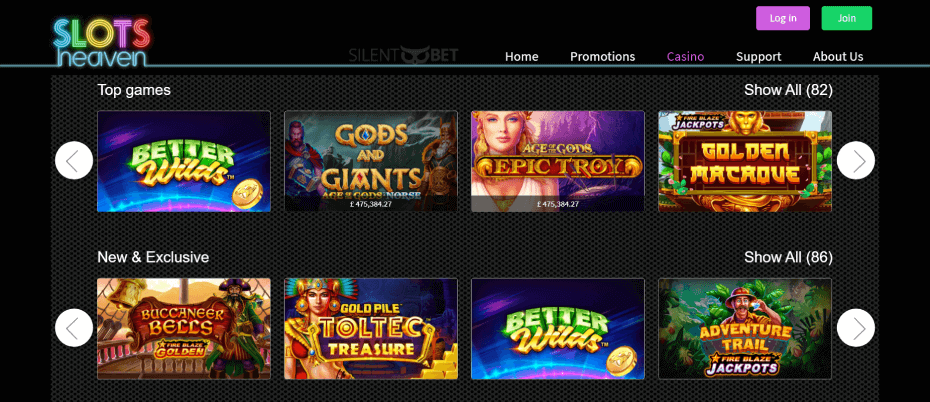 SlotsHeaven Casino Games