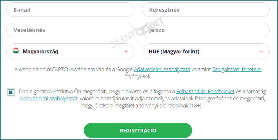 22bet regisztrációs űrlap Magyarországra