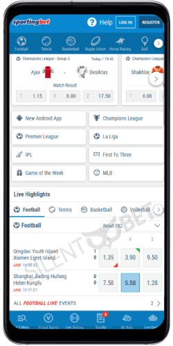 Sportingbet South Africa mobile app