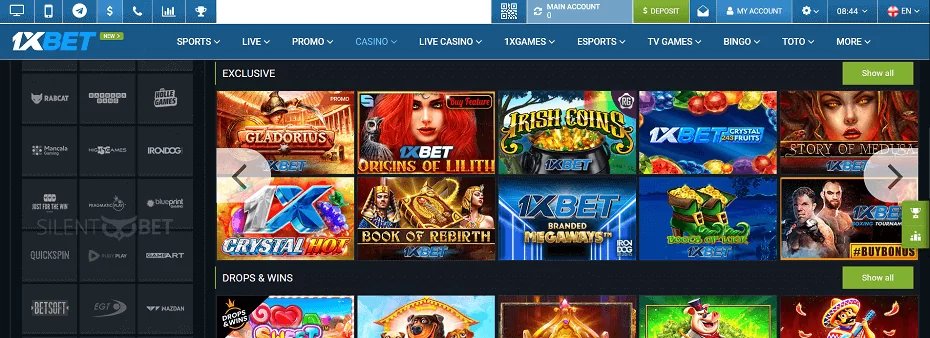 1xbet casino betting limits