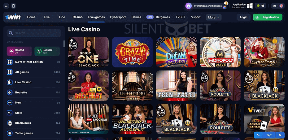 1win Live Casino