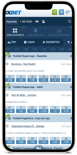 1xbet esportes móveis iOS