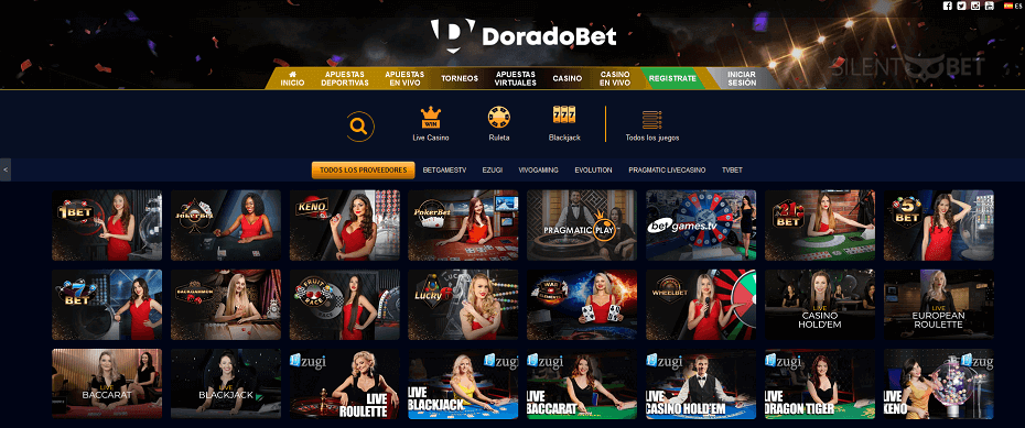 Juegos de casino en vivo Doradobet