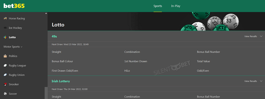 bet365 To Show Live 49's Draws Online