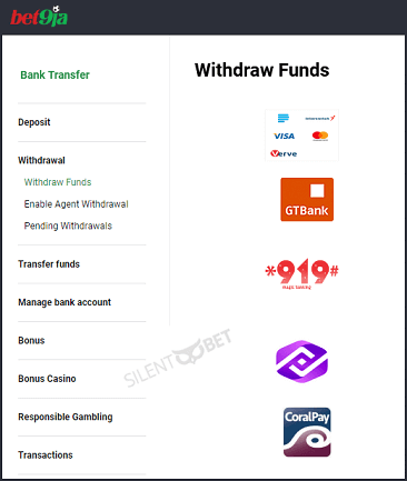 bet9ja how to withdraw steps