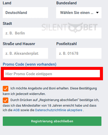 Betano Deutschland Bonuscode eingeben