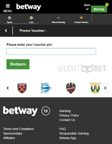 Betway voucher redeem