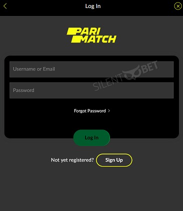 Parimatch login steps