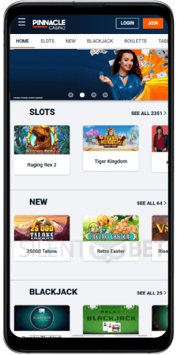 Pinnacle Canada mobile casino app
