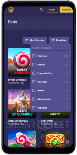 Roobet mobile slots via Android