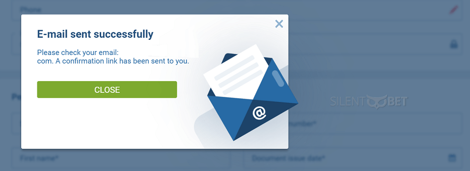 1xbet email verification