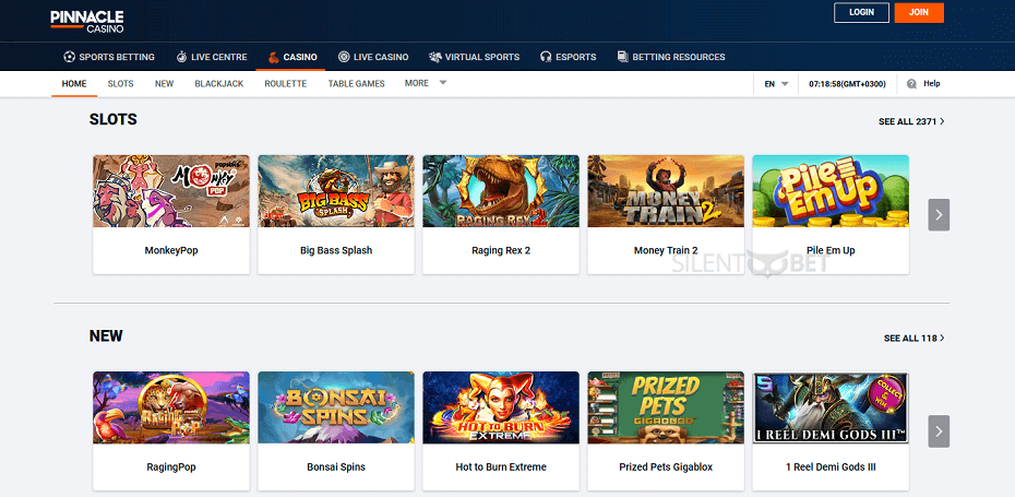 Pinnacle casino games