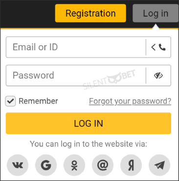 melbet login overlay