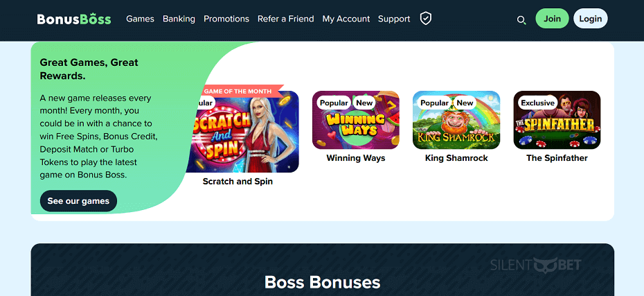 BonusBoss website
